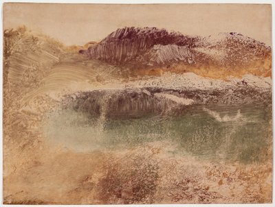 Paysage Roux、1890年頃（紙にモノタイプ） 作： Edgar Degas