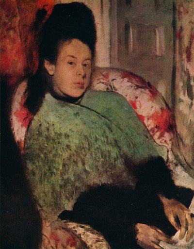 エレナカラファの肖像、c1875 作： Edgar Degas