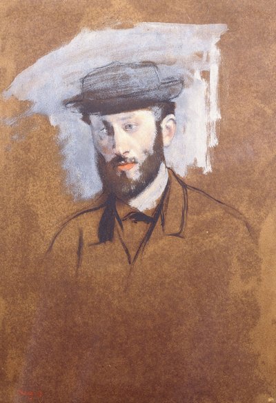 ユージーンマネの肖像、1875年頃 作： Edgar Degas