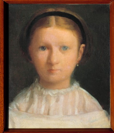 後に画家となるフェルディナンド・リニョーラ侯爵夫人のいとこで、ニニと名付けられたジョヴァンナ・ベレッリ（1848年の新婦）の肖像 エドガー・ドガ（1834-1917）の絵 作： Edgar Degas
