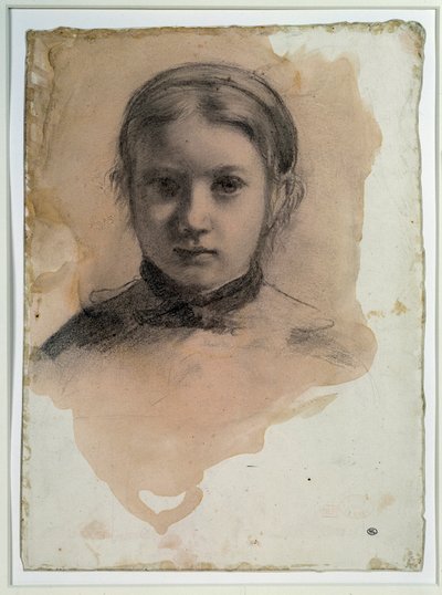 Edgar Degasによる「” Bellelli家族」の描画のためのGiovanna Bellelliスタディの肖像 作： Edgar Degas