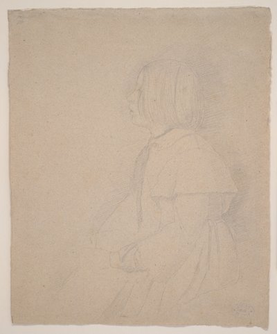 ジュリアベレッリの肖像、1858-9（グラファイト） 作： Edgar Degas