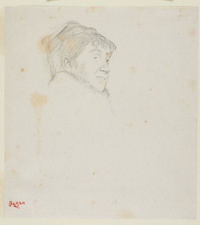 ディーツ＝モナン夫人の肖像（旧婦人の頭部） 作： Edgar Degas
