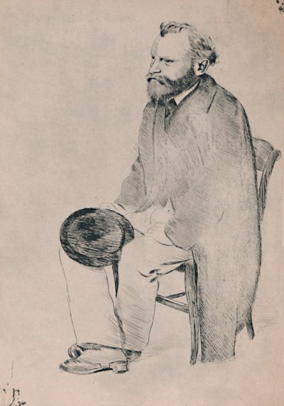 座っているマネの肖像、1865年頃、1946年。 作： Edgar Degas
