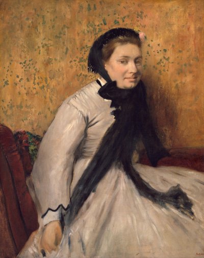 グレイの女性の肖像、ca。 1865 作： Edgar Degas