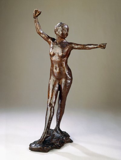 ダンスの準備、右足先、 作： Edgar Degas