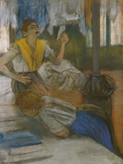 手紙を読む（紙にパステル） 作： Edgar Degas