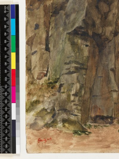 Rocks at Bagnoles-De-L "Orne、1917年以前 作： Edgar Degas