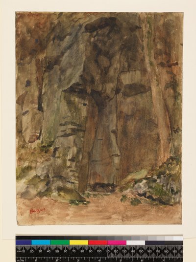Rocks at Bagnoles-De-L "Orne、1917年以前 作： Edgar Degas