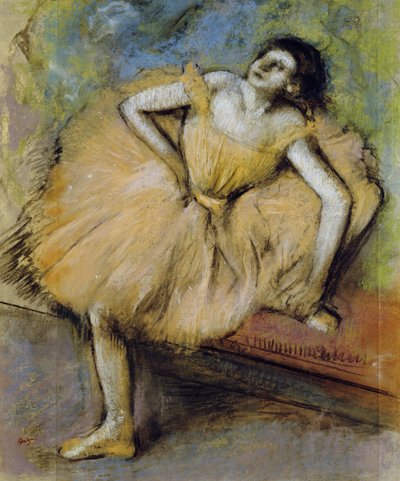 着席ダンサー、1894年頃 作： Edgar Degas