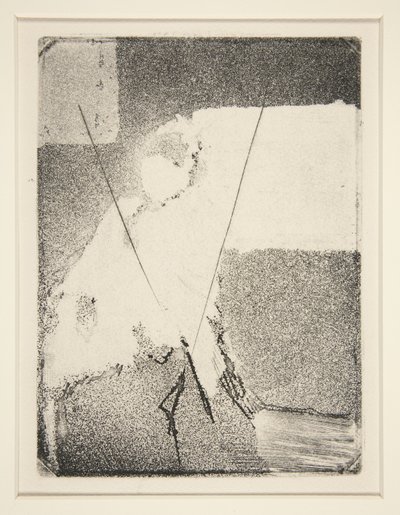 ボンネットとショールの着席女性、c.1879（エッチングとアクアチント） 作： Edgar Degas