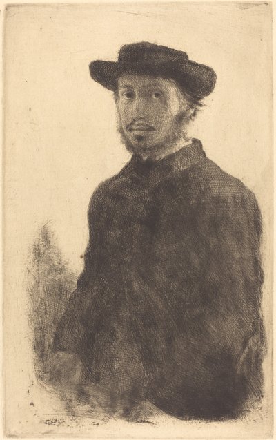エドガー・ドガの自画像、1857 年。 作： Edgar Degas