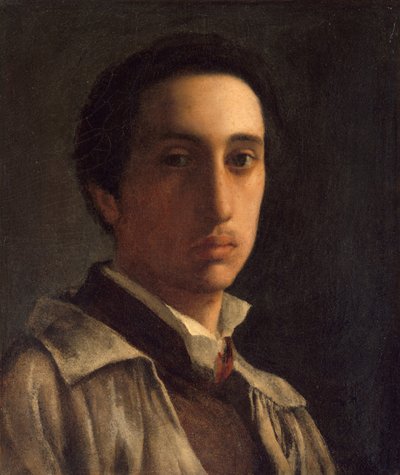 自画像、1855-56年頃（油彩、紙に塗った） 作： Edgar Degas