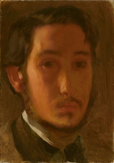 ホワイトカラーの自画像、c。 1857年。 作： Edgar Degas
