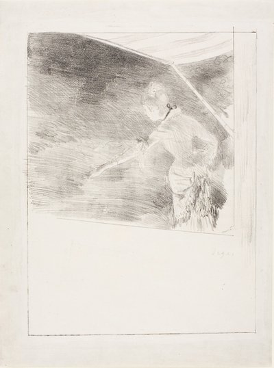 カフェコンサートの歌手 作： Edgar Degas