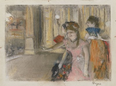 ステージ上の歌手たち 作： Edgar Degas