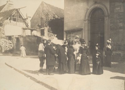 ストリート シーン、La-Queue-en-Brie Val-de-Marne、カリフォルニア州。 1896年。 作： Edgar Degas