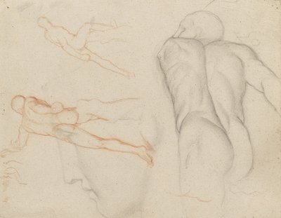 「ボルゲーゼ剣闘士」の研究、1856-57年 作： Edgar Degas