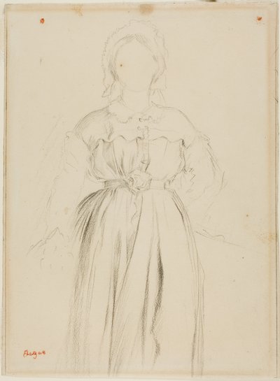 マルゲリット・ド・ガスの肖像画のための習作 作： Edgar Degas