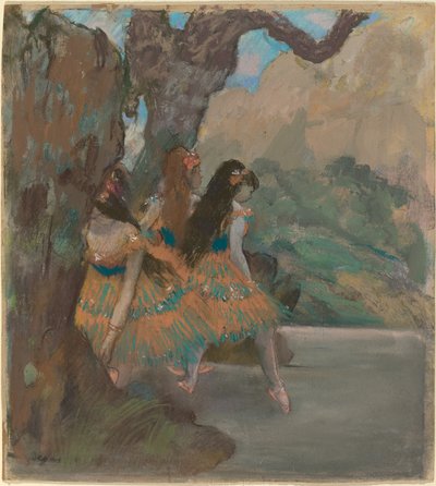 バレエダンサー、1877年頃（モノタイプよりパステルとガッシュ） 作： Edgar Degas