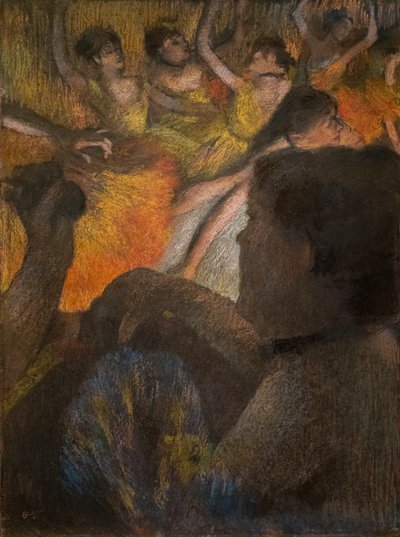 ザ・ロッジ1885.紙にパステル。 作： Edgar Degas