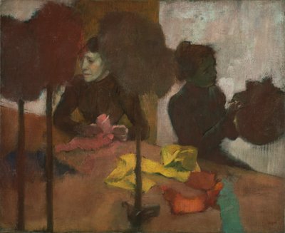 The Milliners、c.1882-1905（キャンバスに油彩） 作： Edgar Degas