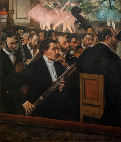 オペラ・オーケストラ1870.油彩・キャンバス 作： Edgar Degas