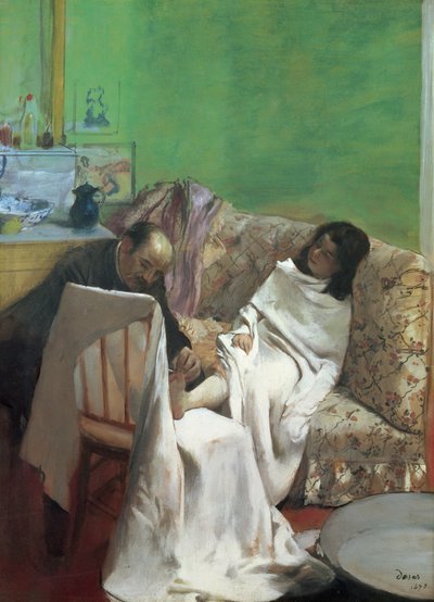 ペディキュア、1873年（キャンバスに置かれた紙に油彩） 作： Edgar Degas