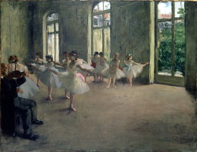 リハーサル、1873-78年 作： Edgar Degas