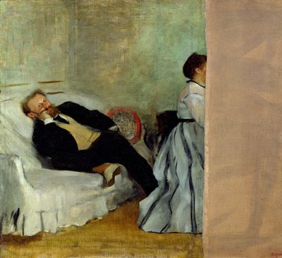 画家エドゥアールマネと妻のスザンヌ 作： Edgar Degas