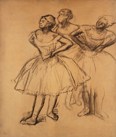 3人のダンサー。 3人のダンサー、 作： Edgar Degas
