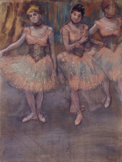 練習前の3人のダンサー、1880年頃 作： Edgar Degas