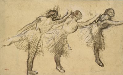 バレリーナの3つの習作 19世紀後半 作： Edgar Degas