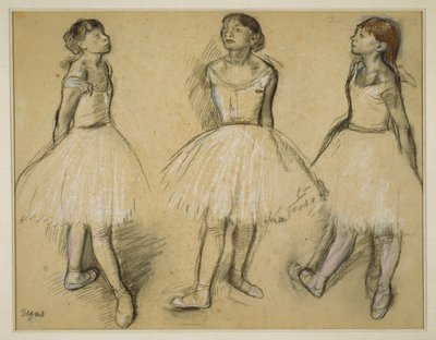 第4ポジションのダンサーの3つの研究 作： Edgar Degas