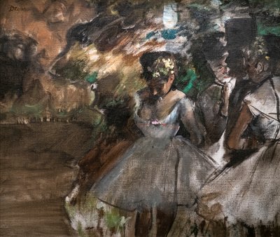 3人のダンサーの後ろ姿。1880-1885.油彩・キャンバス 作： Edgar Degas