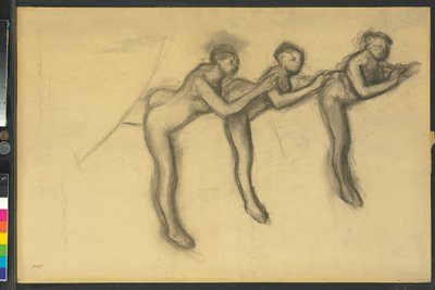 タイツの3人のダンサー、1895-1900年頃 作： Edgar Degas
