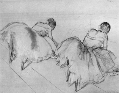 20世紀の休息する2人のダンサー 作： Edgar Degas