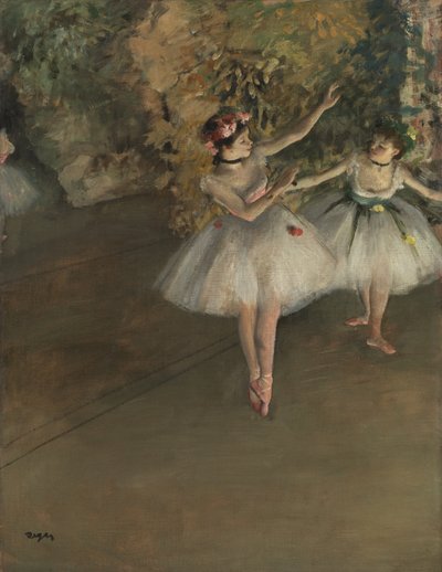 ステージ上の2人のダンサー、1874年頃 作： Edgar Degas