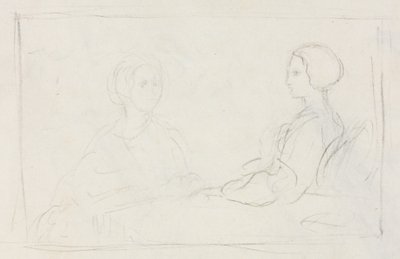 2 人の着席女性 (裏面) 作： Edgar Degas