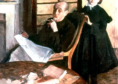 叔父と姪、c1876 作： Edgar Degas