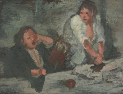 女性を洗う（パネルに油を塗る） 作： Edgar Degas