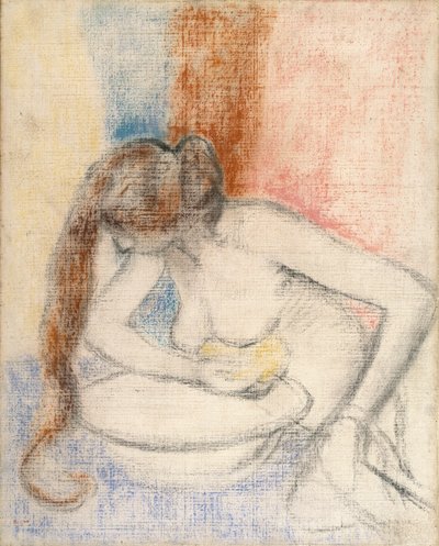 水浴する女 1897年頃 （パステル、下塗りキャンバス） 作： Edgar Degas