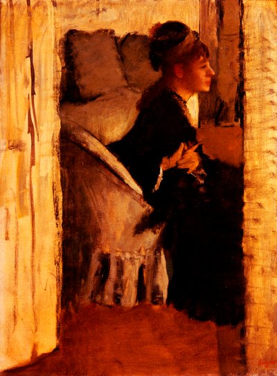 手袋をはめている女性（油彩・キャンバス 作： Edgar Degas