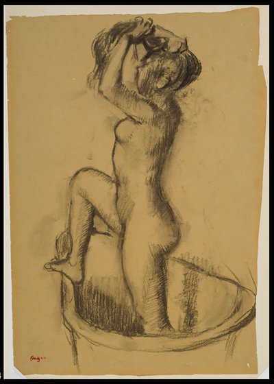 浴槽に立っている女性、1890〜92年頃 作： Edgar Degas