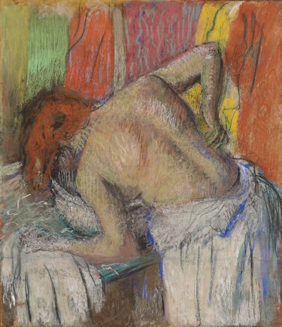 背中を洗う女;ファム・スポンジアン・ル・ドス、1895年頃 作： Edgar Degas