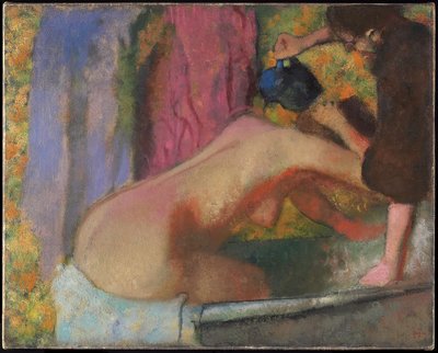 彼女の風呂の女、1895年頃 作： Edgar Degas