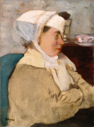 包帯を持つ女性、1872年頃 作： Edgar Degas