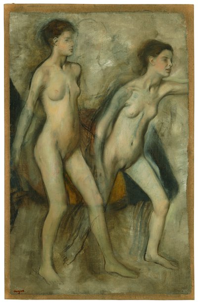 少年を挑発する若いスパルタの女の子 作： Edgar Degas