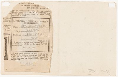 新聞コンペ編集者への提出、1917 作： Edgar Fryer