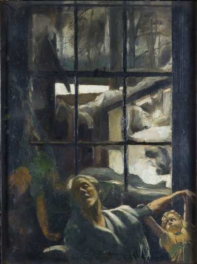 「眠りから古い冬を目覚めさせる春」、1882～1936年 作： Edgar Herbert Thomas